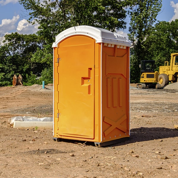 how often are the portable toilets cleaned and serviced during a rental period in Cass County